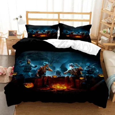 Hot 3D Games PUBG printed bedding Queen bedding set Soft and comfortable customized King size bedding 10 - PUBG Merch