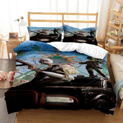 Hot 3D Games PUBG printed bedding Queen bedding set Soft and comfortable customized King size bedding 12 - PUBG Merch