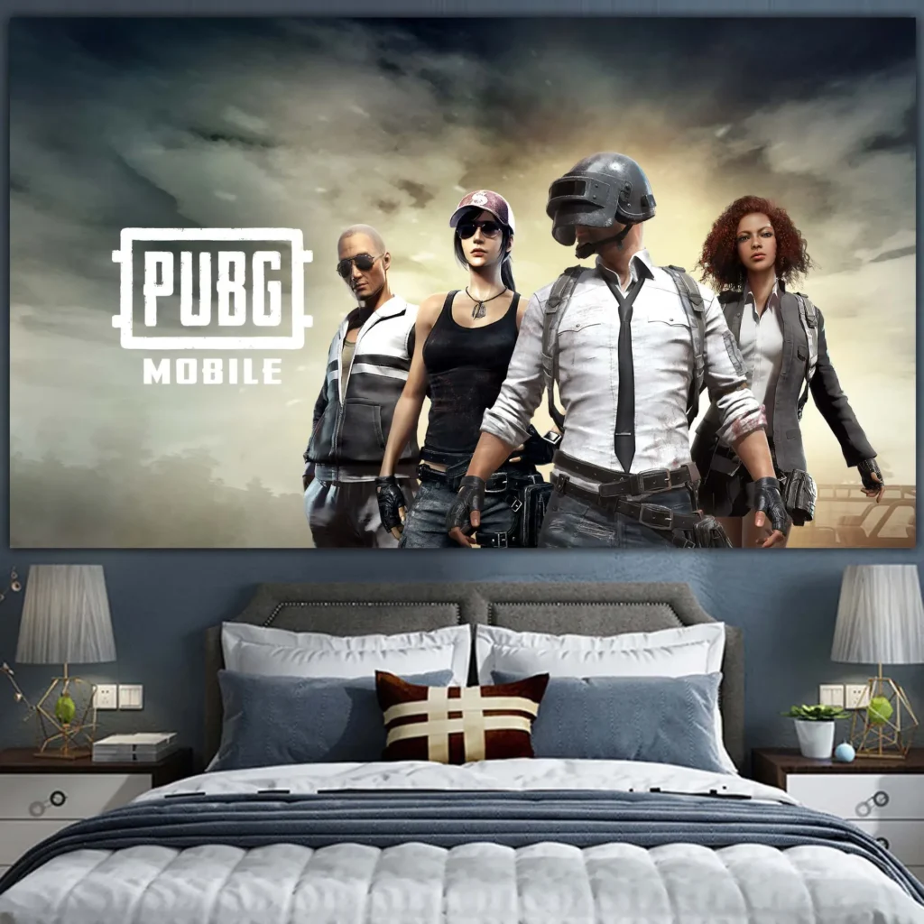 PLAYERUNKNOWN S BATTLEGROUNDS Game wall PUBG ins background cloth Netflix room layout decoration Photo tapestry hanging - PUBG Merch