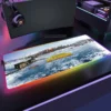 PLAYERUNKNOWN S BATTLEGROUNDS P PUBG RGB Anime Gaming Mouse pad Gamer Large LED Rubber Table Mat 10 - PUBG Merch