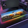 PLAYERUNKNOWN S BATTLEGROUNDS P PUBG RGB Anime Gaming Mouse pad Gamer Large LED Rubber Table Mat 12 - PUBG Merch