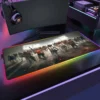 PLAYERUNKNOWN S BATTLEGROUNDS P PUBG RGB Anime Gaming Mouse pad Gamer Large LED Rubber Table Mat 15 - PUBG Merch