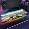 PLAYERUNKNOWN S BATTLEGROUNDS P PUBG RGB Anime Gaming Mouse pad Gamer Large LED Rubber Table Mat 17 - PUBG Merch