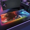 PLAYERUNKNOWN S BATTLEGROUNDS P PUBG RGB Anime Gaming Mouse pad Gamer Large LED Rubber Table Mat 19 - PUBG Merch